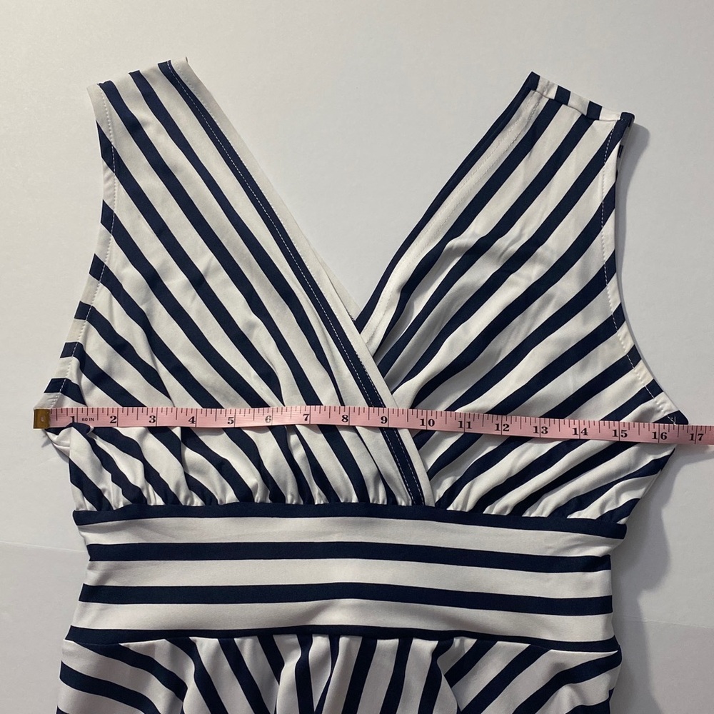 Lascana | Striped V-Neck Dress - Picture 12 of 14